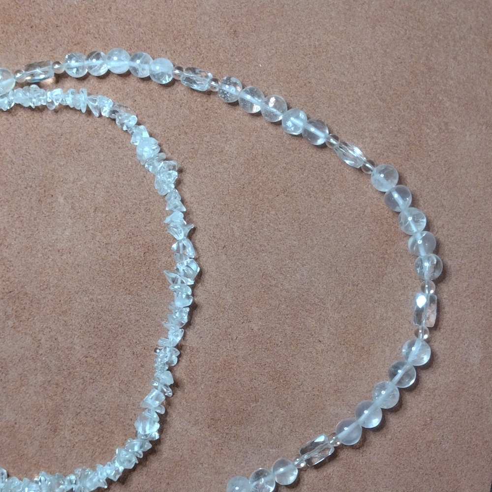 16-1/2" Crystal Quartz 2 strand Necklace